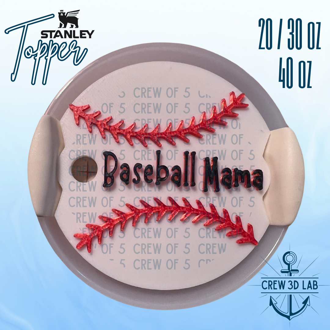 Baseball Mama Tumbler Topper