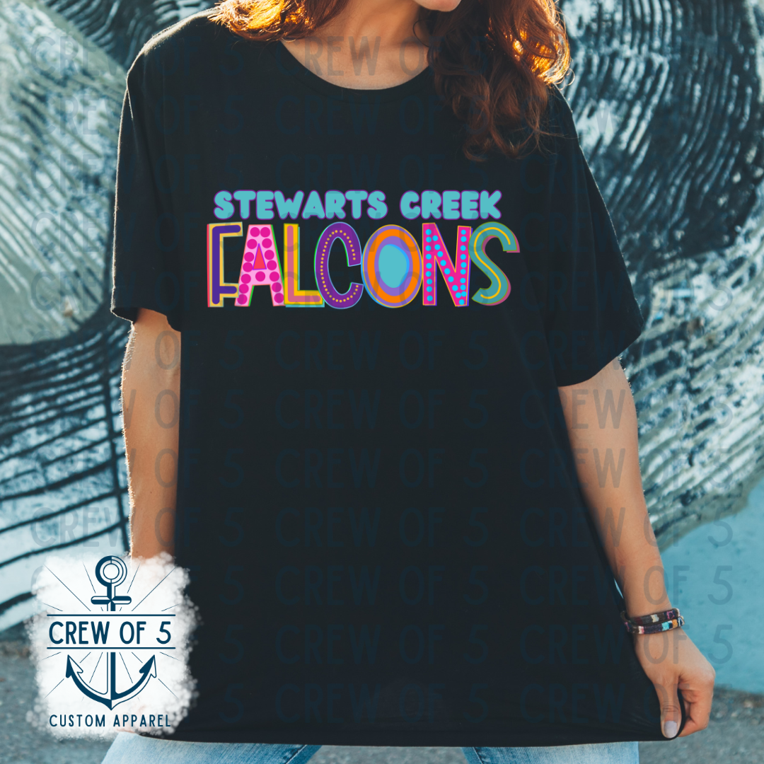 Stewarts Creek Falcons (Bright Design, Multiple Options)