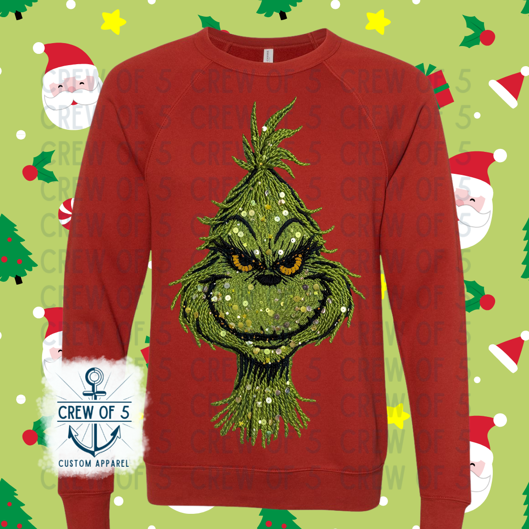 Green Guy (Faux Knit/Sequin)