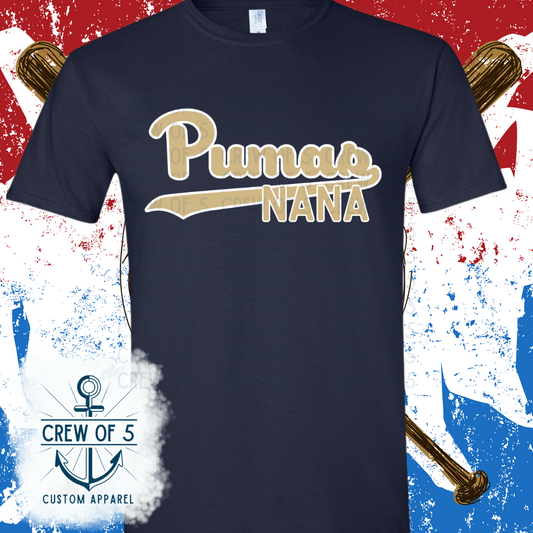 Pumas Nana (Light or Dark Letters)