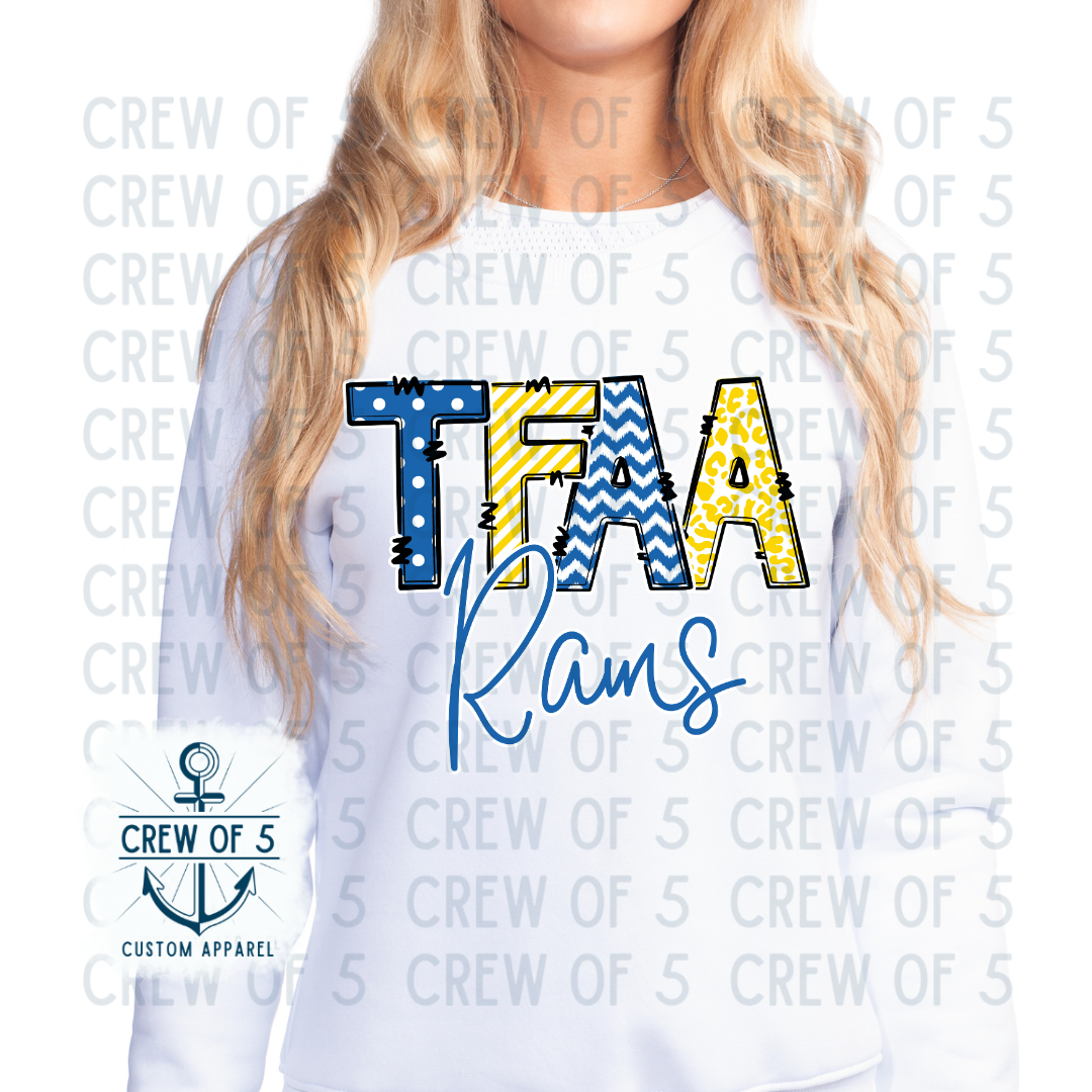 TFAA Rams Blue & Gold (Multiple Design Options)