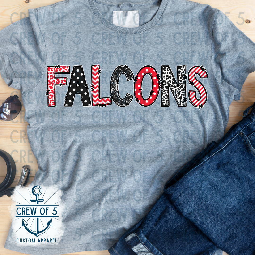 Stewarts Creek Falcons (Red/Black, Multiple Options)