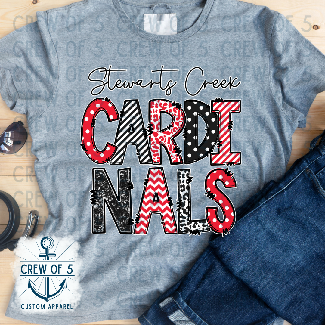 Stewarts Creek Cardinals (Red/Black, Multiple Options)