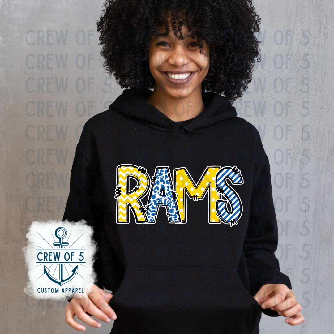 TFAA Rams Blue & Gold (Multiple Design Options)