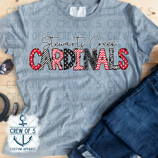 Stewarts Creek Cardinals (Red/Black, Multiple Options)