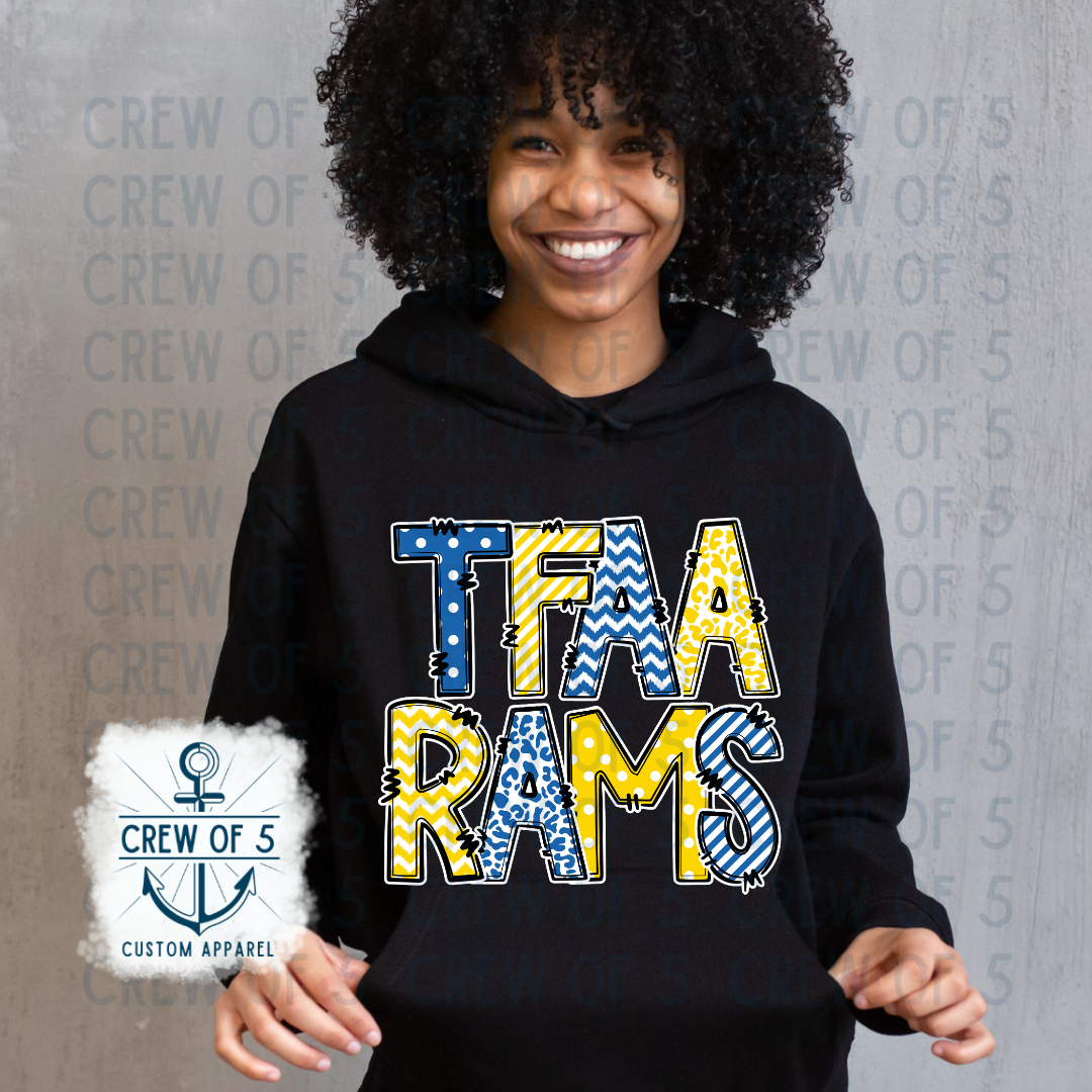TFAA Rams Blue & Gold (Multiple Design Options)