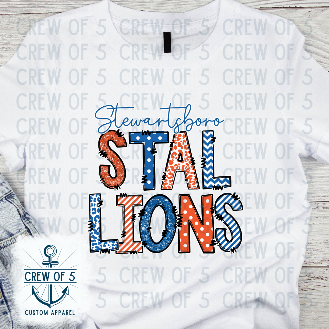 Stewartsboro Stallions (Orange/Royal, Multiple Options)