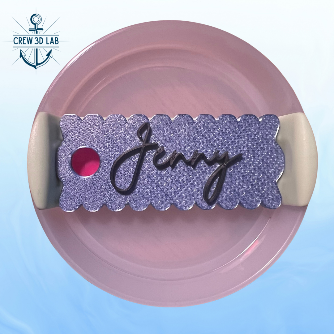 Custom Name Tumbler Topper