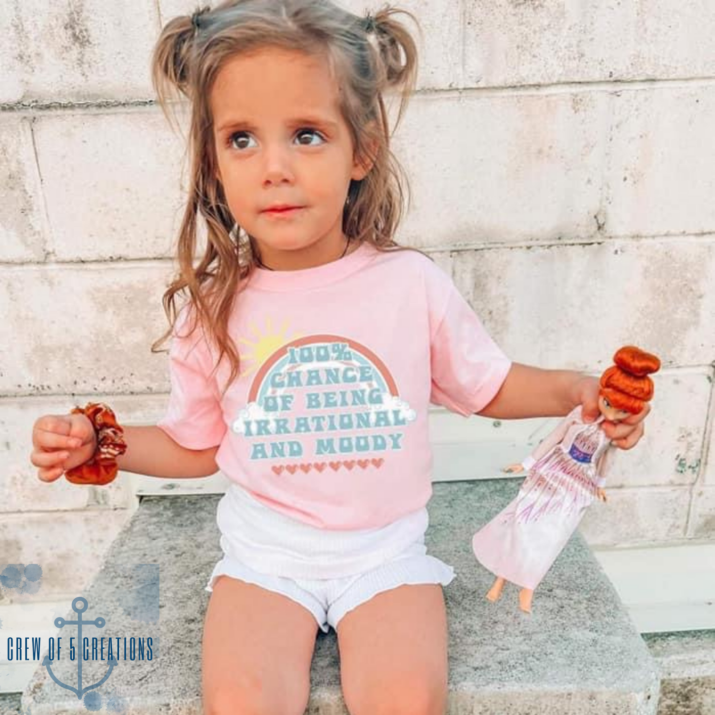 100% Chance of Being Irrational and Moody Custom Children's Tee