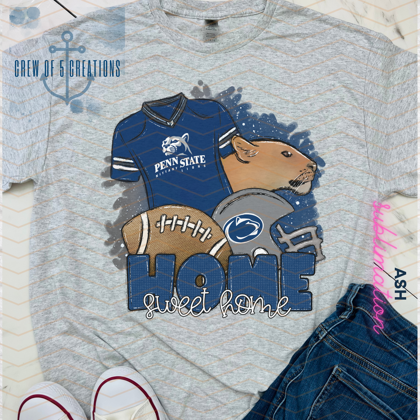 College Home Sweet Home Long Sleeve Tee (Multiple Schools Included)