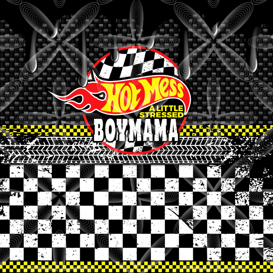 Hot Mess A Little Stressed Boy Mama 20 oz Tumbler