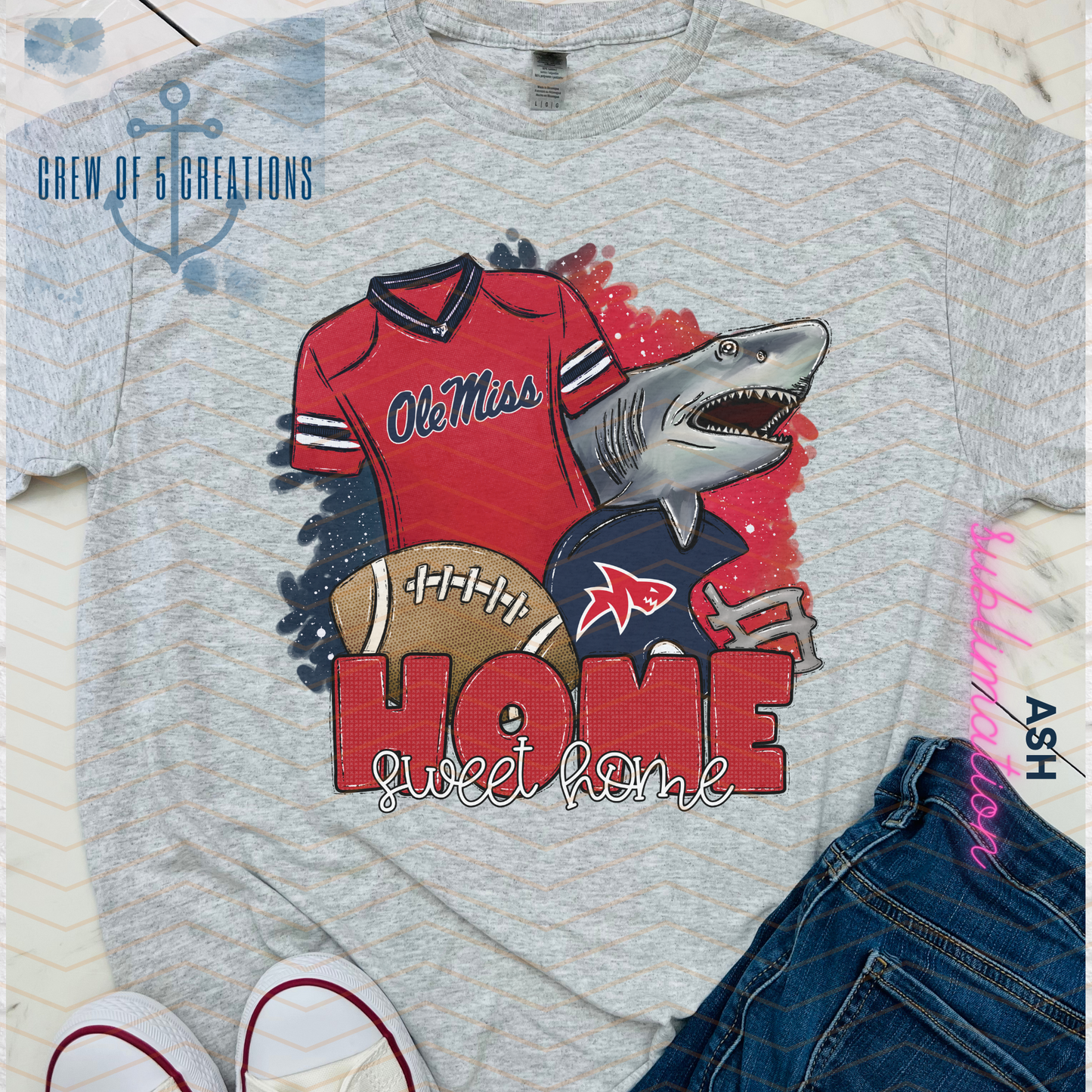 College Home Sweet Home Long Sleeve Tee (Multiple Schools Included)