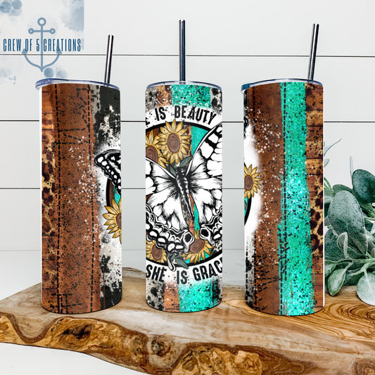 She Is Beauty She Is Grace 20 oz Tumbler