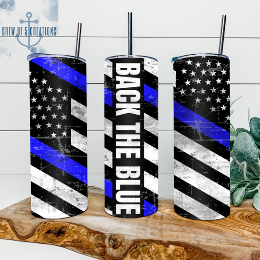 Back the Blue 20 oz Tumbler