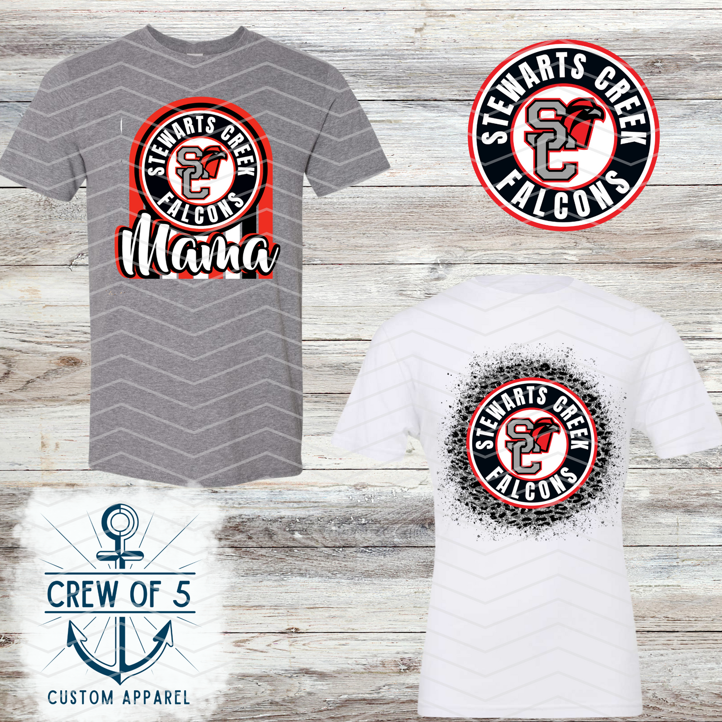 Stewarts Creek Falcons (6 Design Options)
