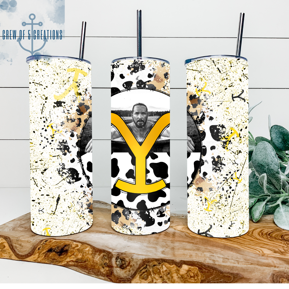 RIP Tub Barb Wire or Cow Print 20 oz Tumbler