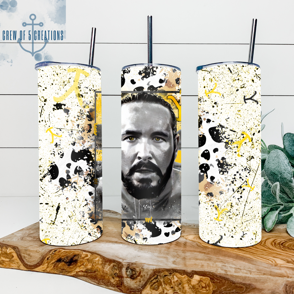 RIP With or Without Leopard/Cow Print Background 20 oz Tumbler