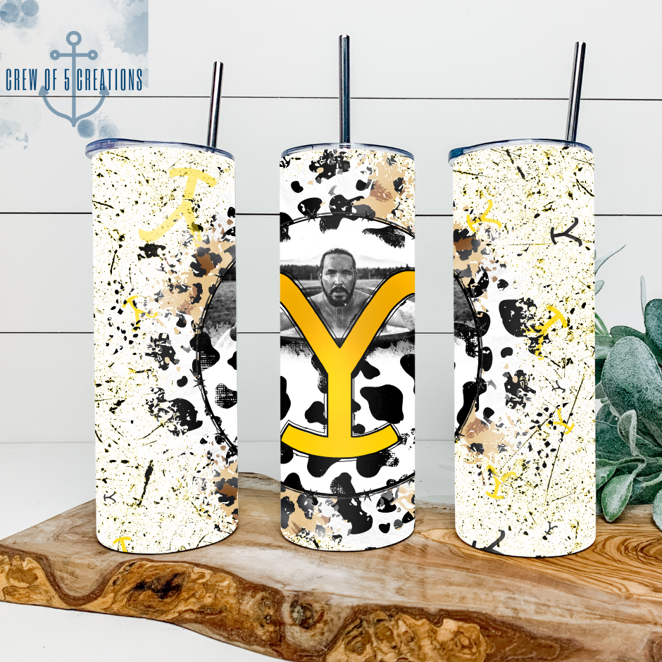 RIP Tub Barb Wire or Cow Print 20 oz Tumbler