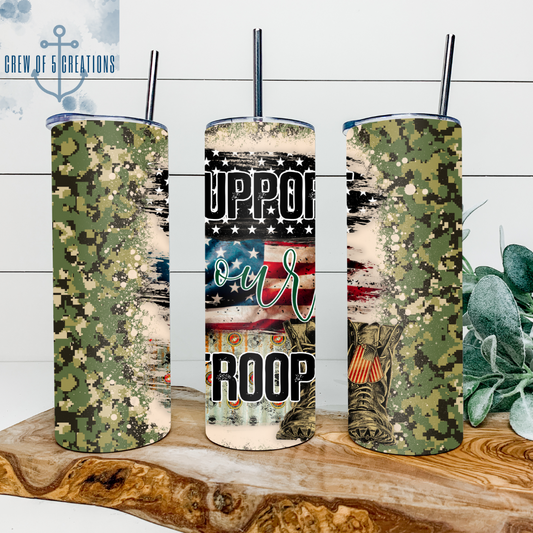 Support Our Troops 20 oz. Tumbler