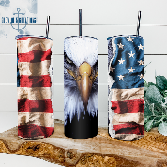 Eagle Flag 20 oz Tumbler