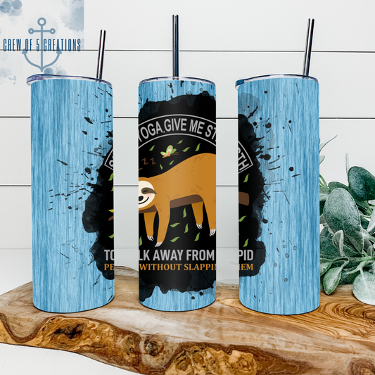 Yoga Sloth 20 oz Tumbler (2 Design Options)