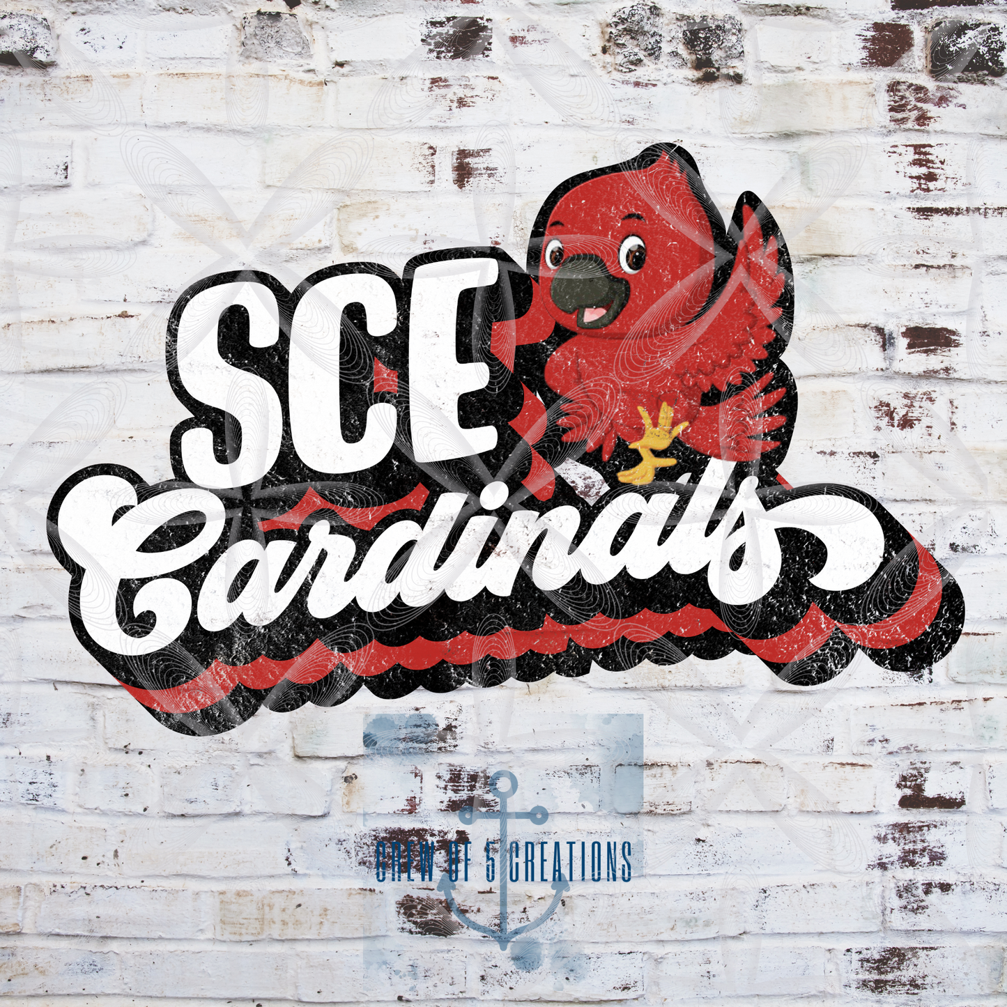 Retro Stewarts Creek, Cardinals, Falcons, RedHawks, Creek XC & Robotics Custom Tie Dye Short