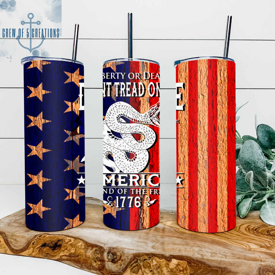 Don't Tread on Me 20 oz Tumbler (Multiple Design Options)