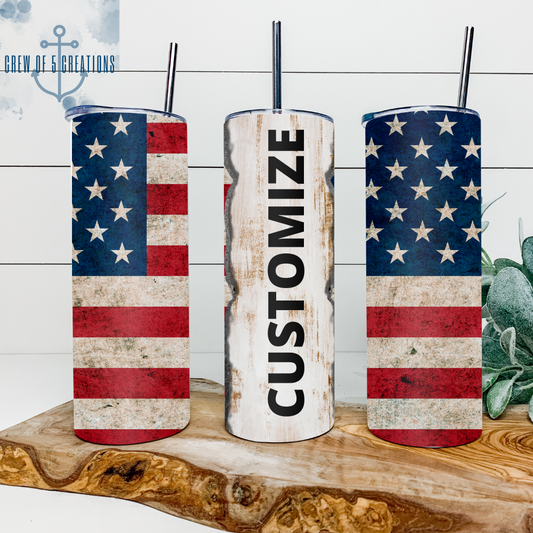 American Flag 20 oz Tumbler