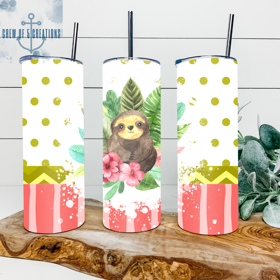 Pretty Sloth 20 oz Tumbler