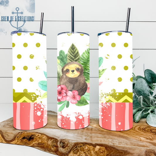 Pretty Sloth 20 oz Tumbler