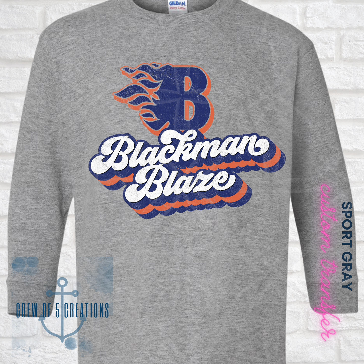 Blackman & Blackman Blaze Custom Short or Long Sleeve Tee (Multiple Colors)