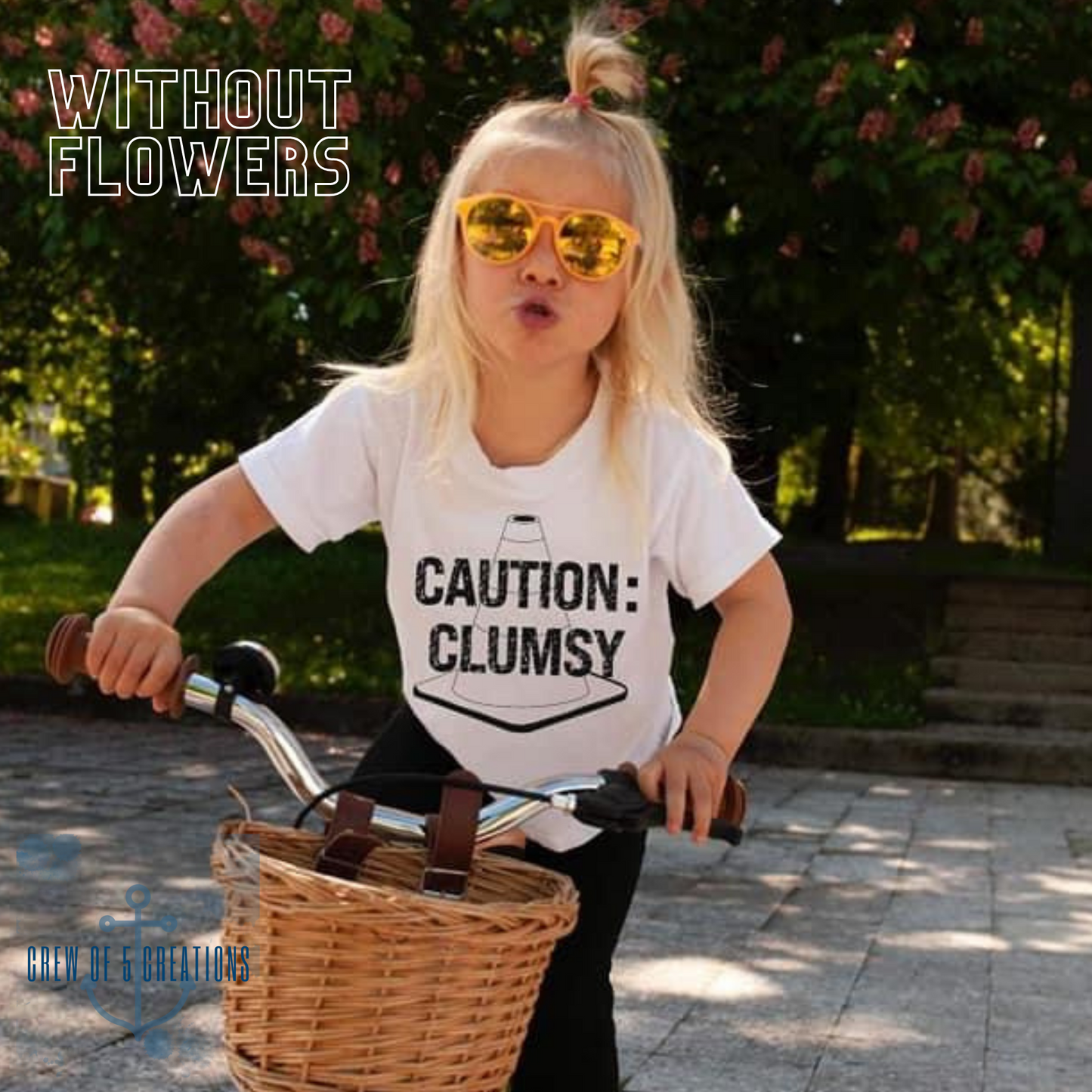 Caution Clumsy Custom Childrens Tee (Multiple Options)