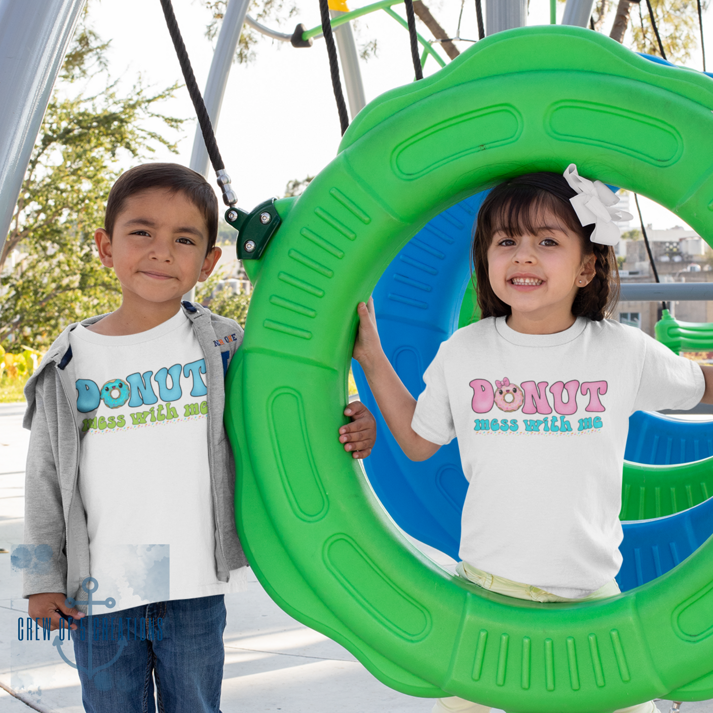 Donut Mess With Me Custom Childrens Tee (Multiple Options)