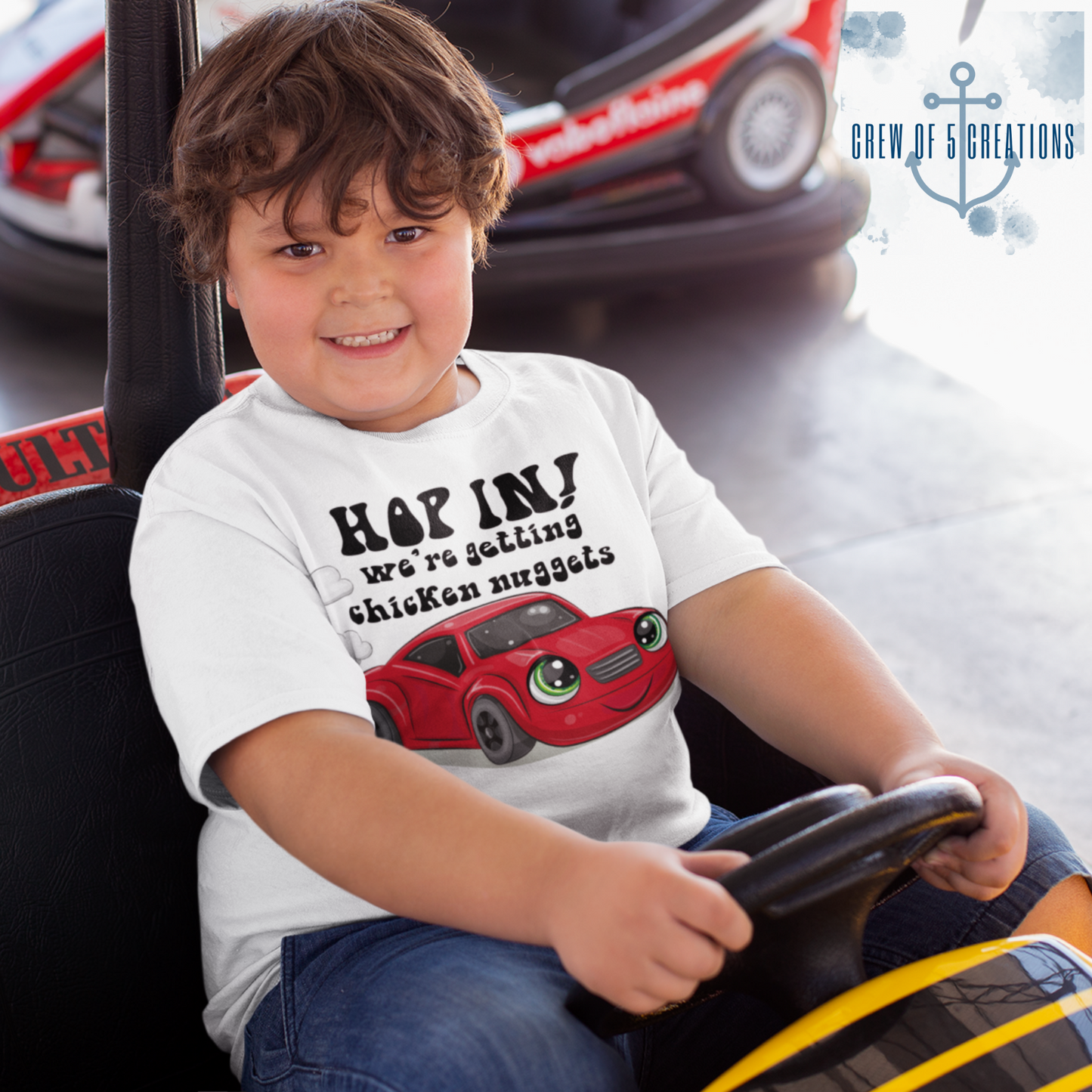 Hop In! We're Getting Chicken Nuggets Custom Childrens Tee (Multiple Options)