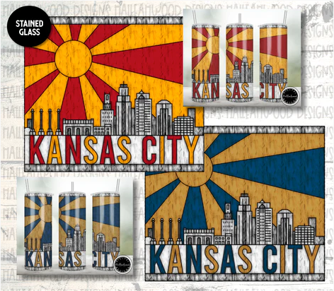 Stained Glass Kansas City - City Skyline Sublimation Tumbler