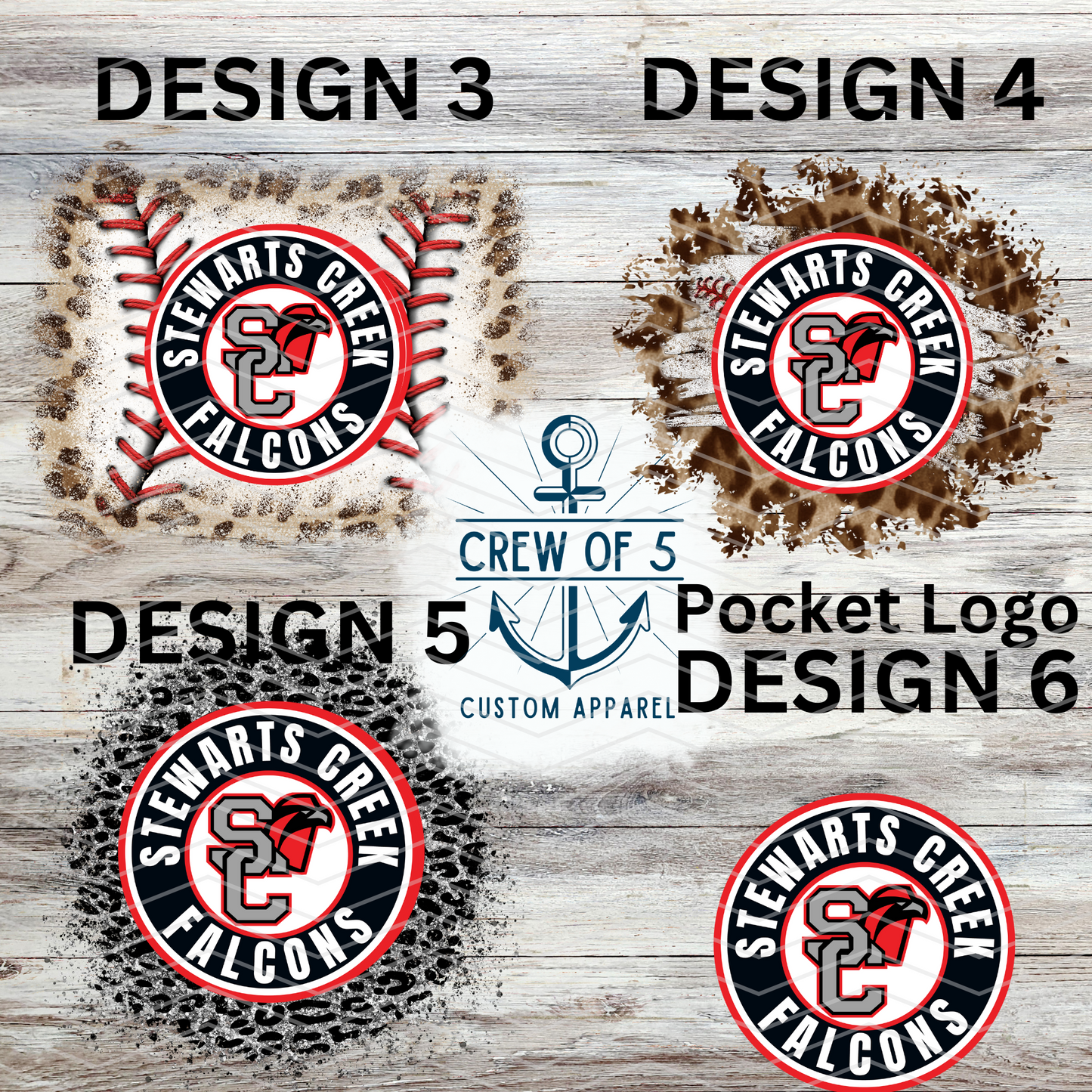 Stewarts Creek Falcons (6 Design Options)