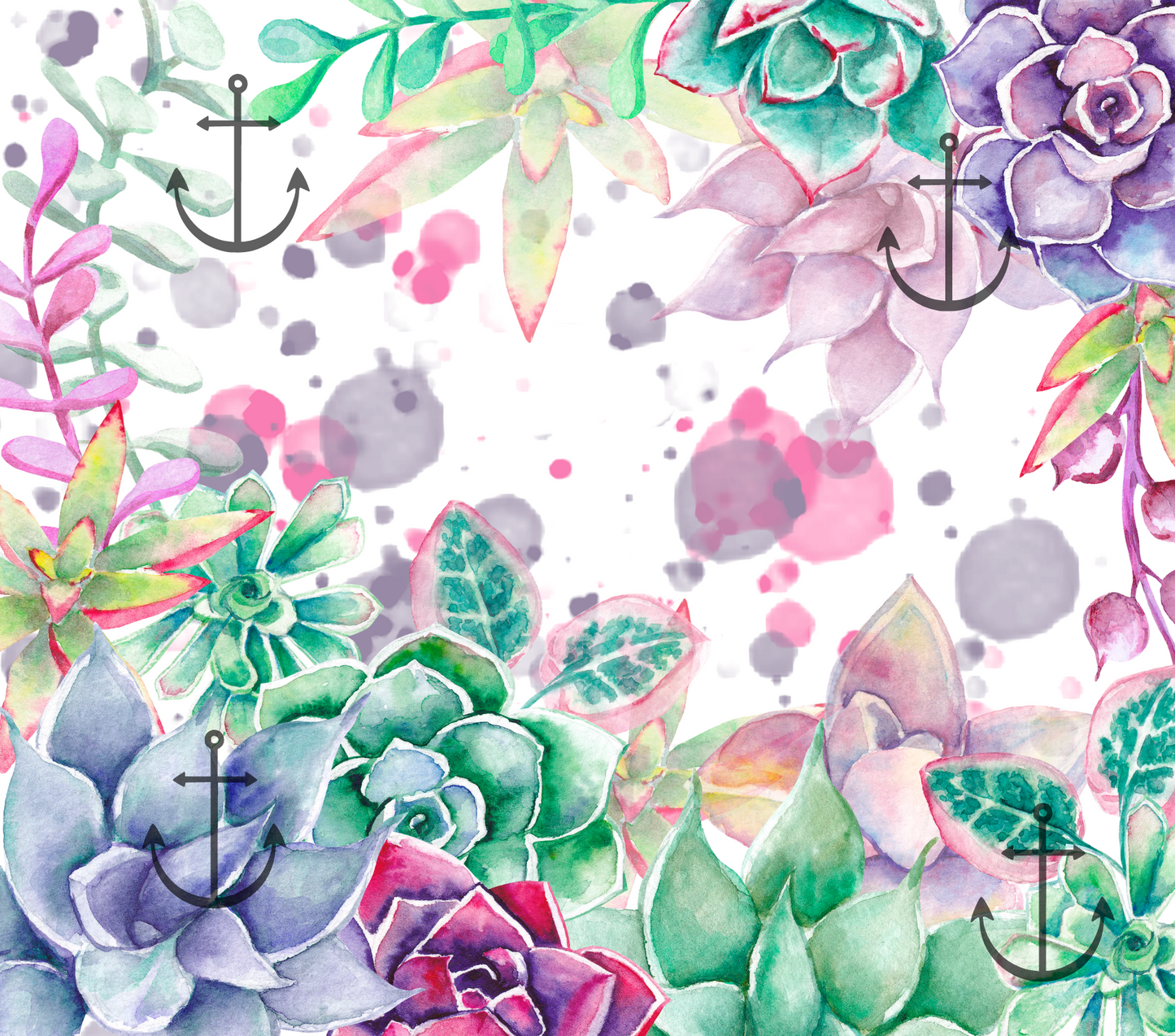 Watercolor Succulents 20 oz Tumbler (Multiple Design Options)