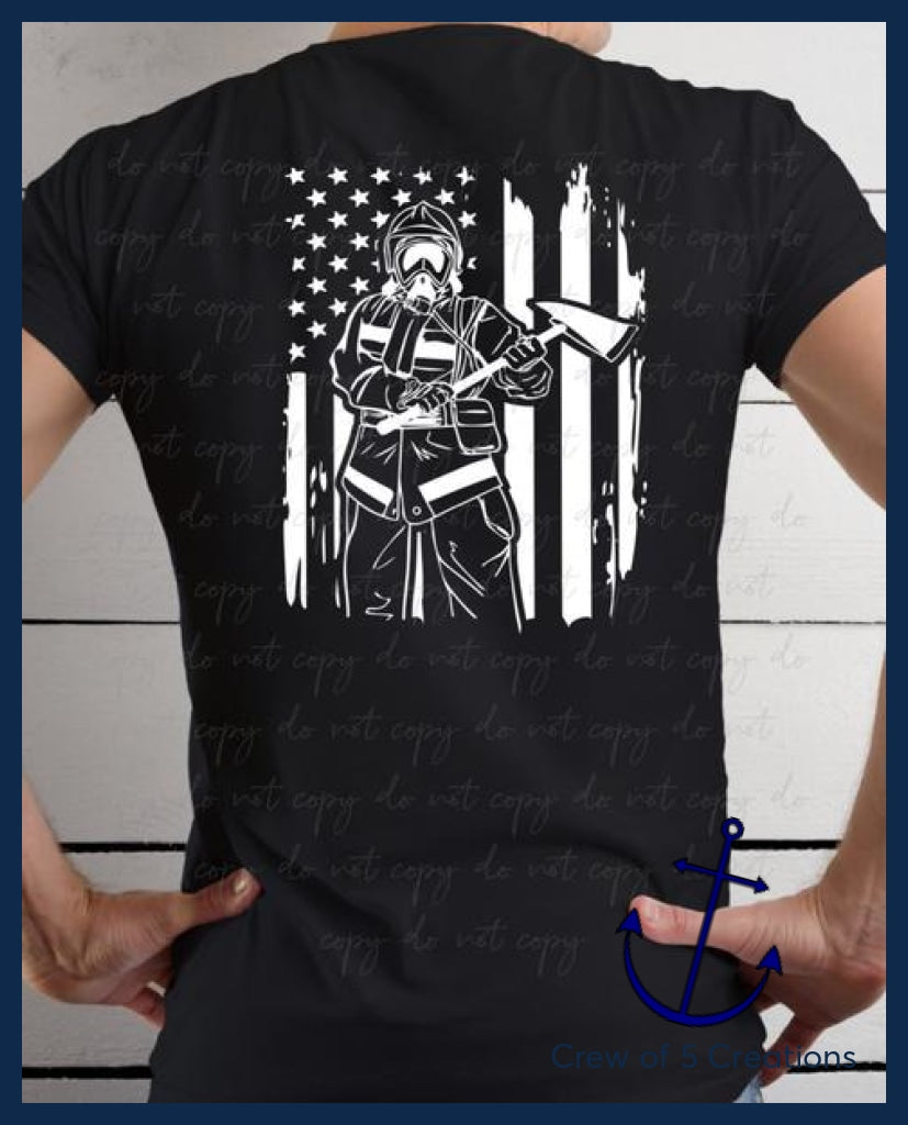 Firefighter Flag Adult Shirts