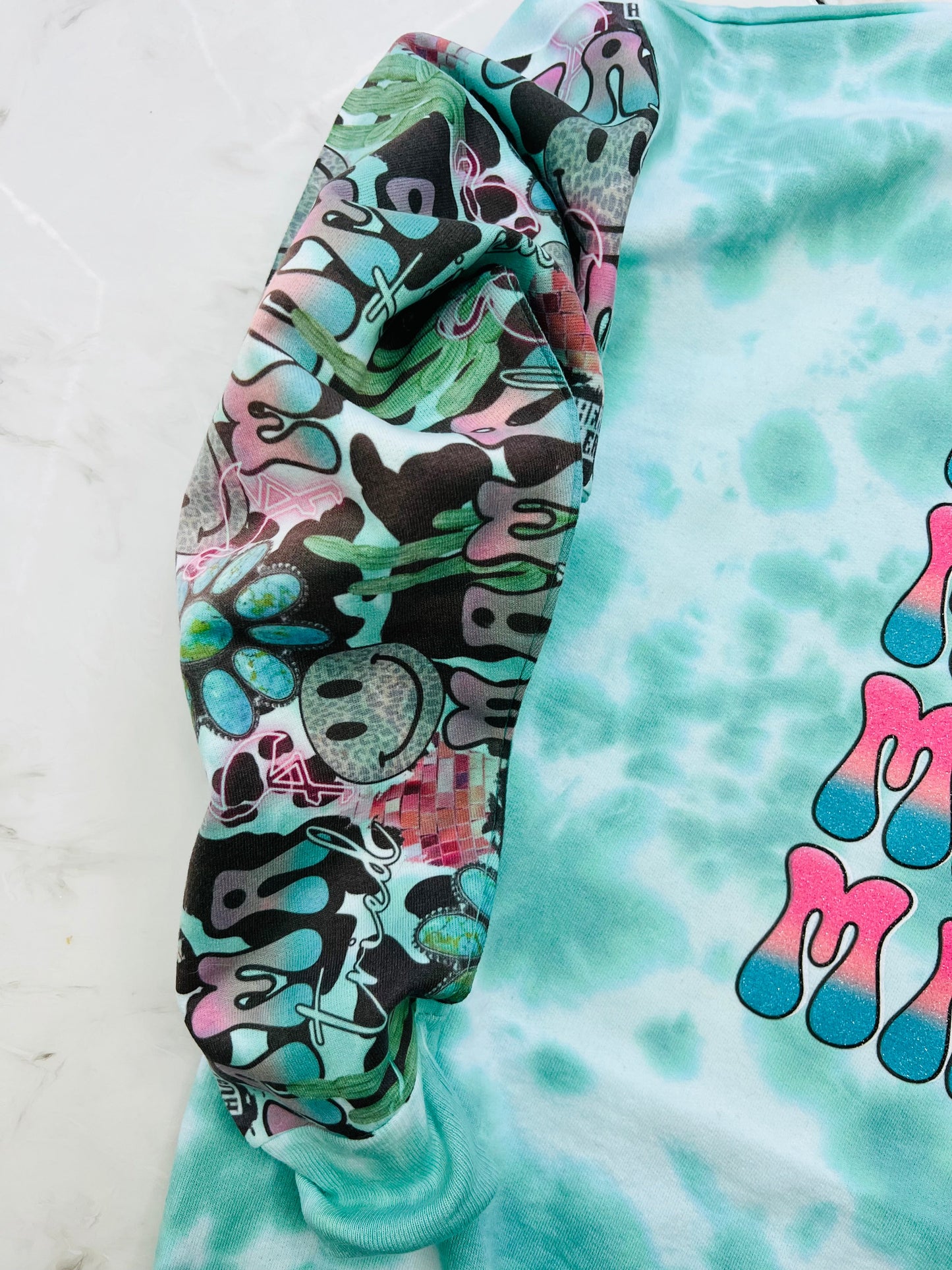 LARGE - Mama Tie Dyed Sweatshirt