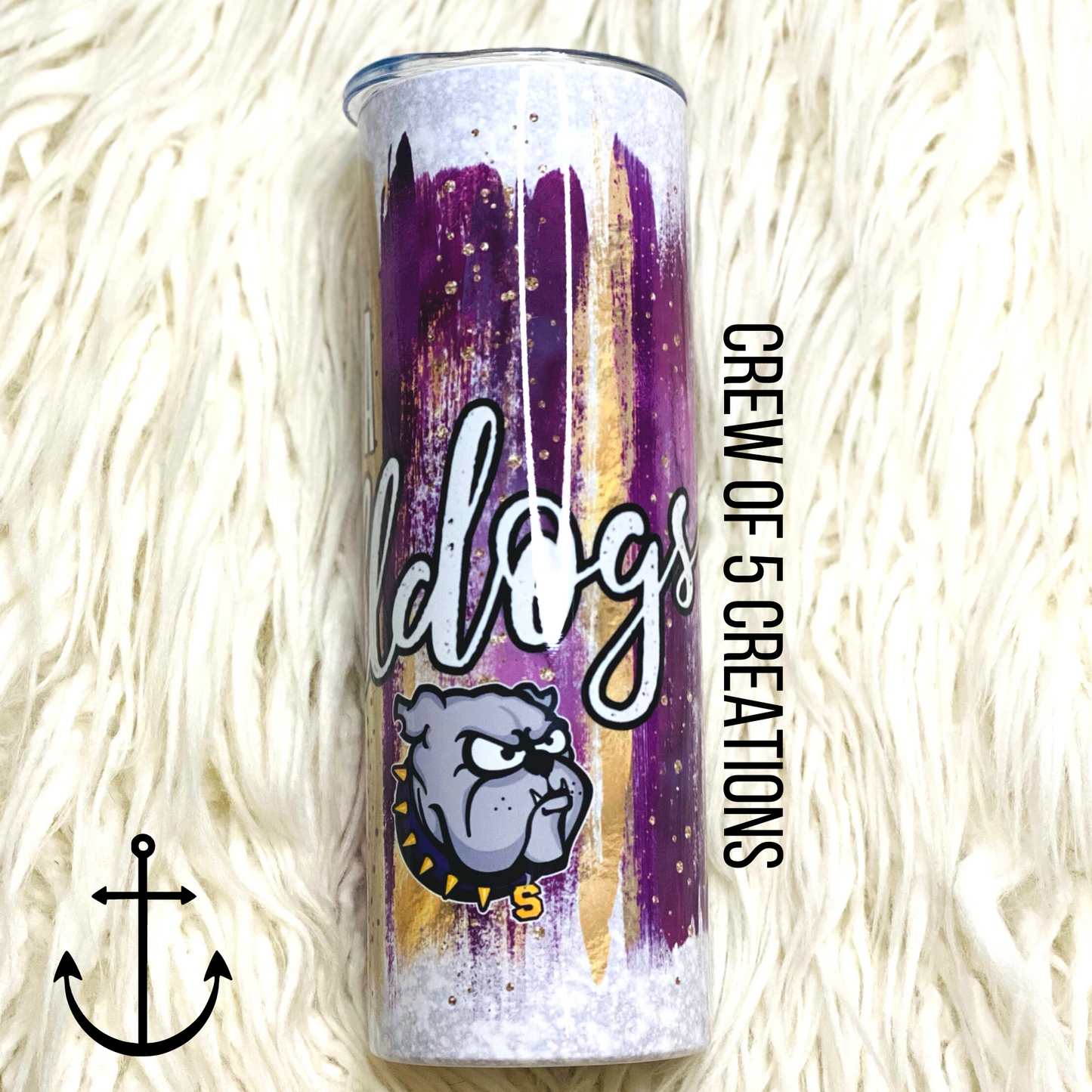 Smyrna Bulldogs (Glitter) 20 oz Tumbler
