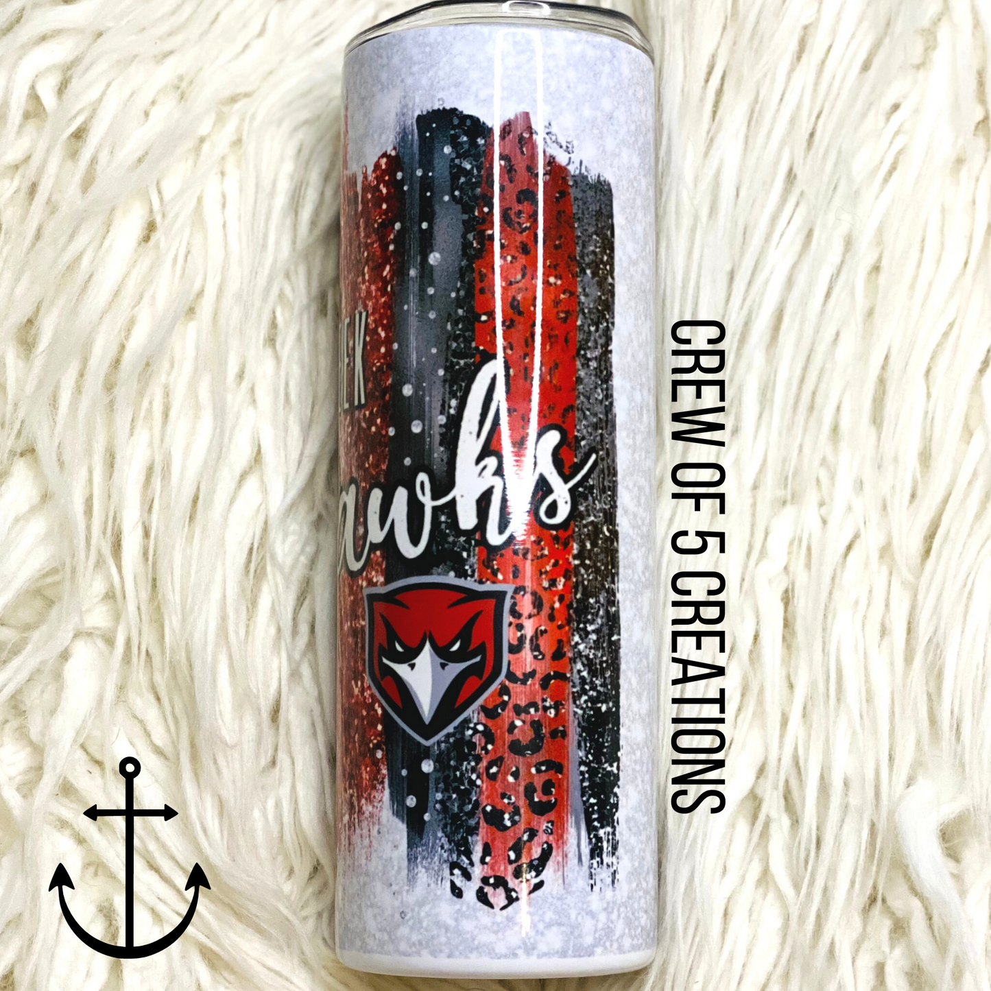 Stewarts Creek RedHawks (Glitter) 20 oz Tumbler