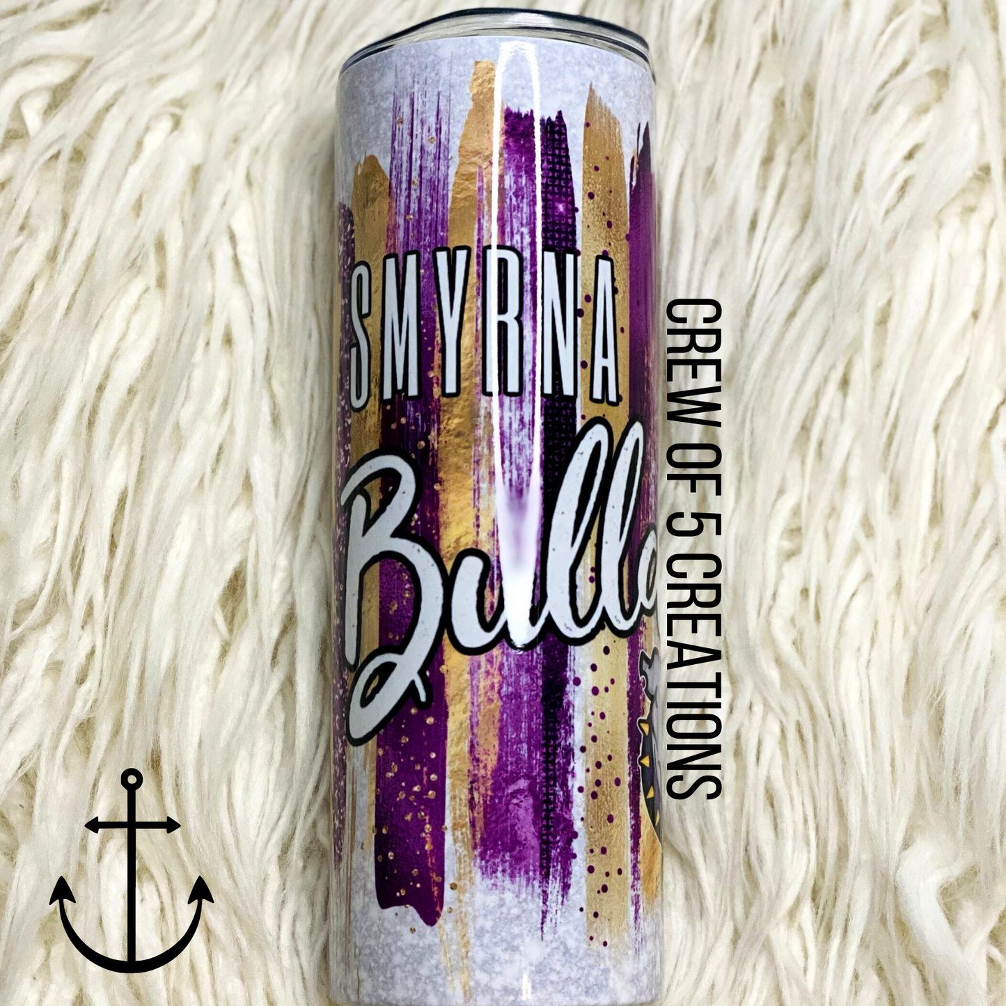 Smyrna Bulldogs (Glitter) 20 oz Tumbler