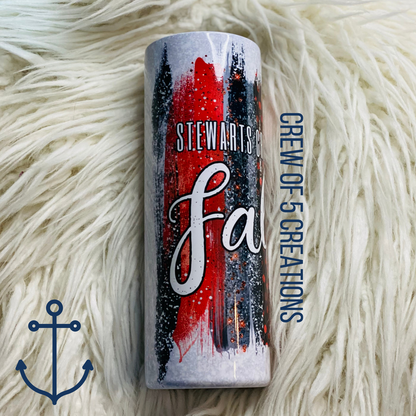 Stewarts Creek Falcons 20 oz Glitter Tumbler