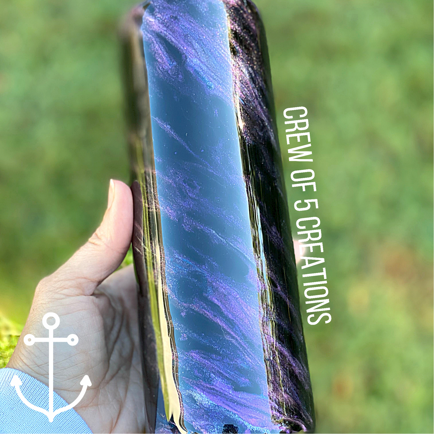 Purple & Black Marble 20 oz Custom Skinny Tumbler