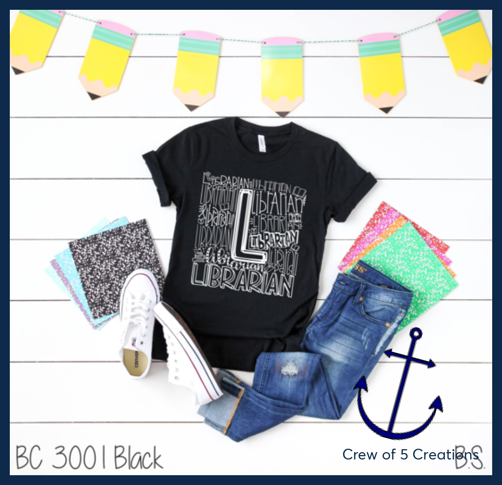 Librarian Typography Adult Shirts