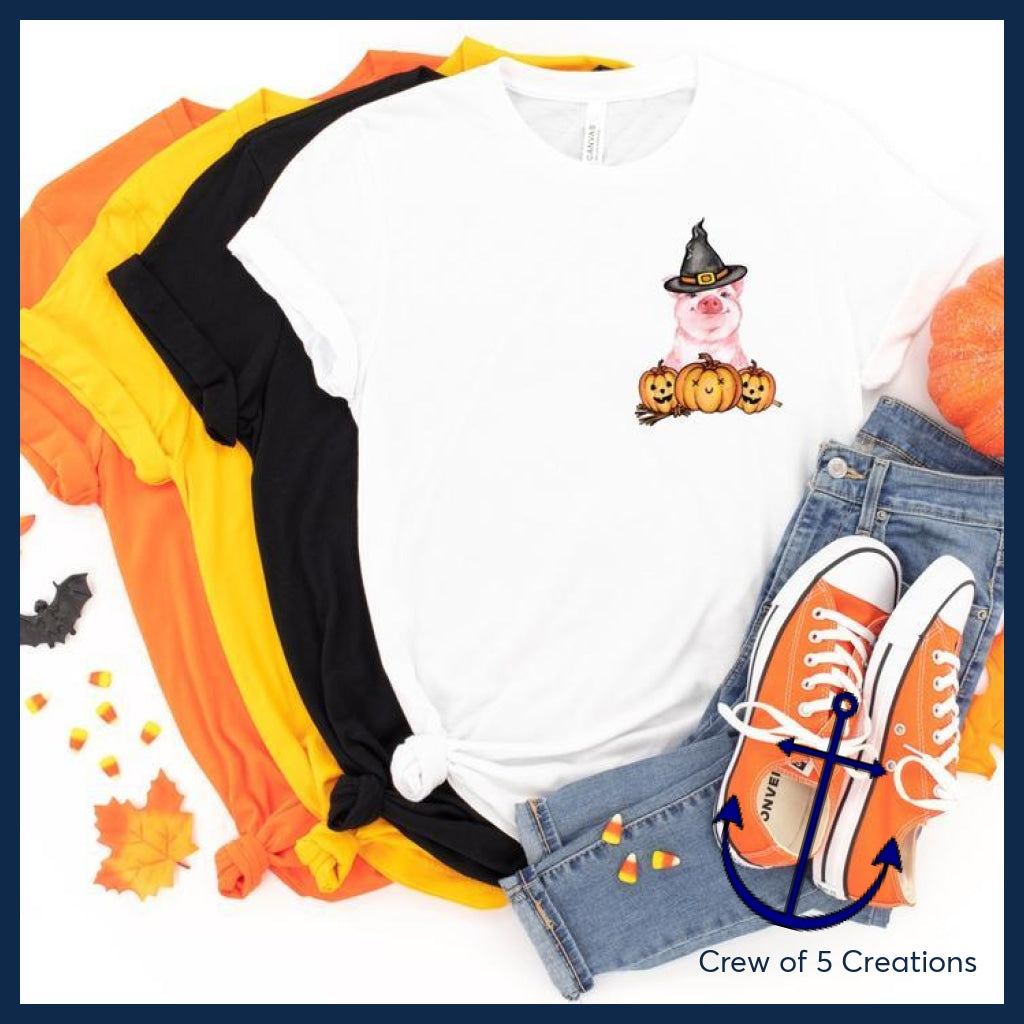 Piggy Halloween Patch Adult Shirts
