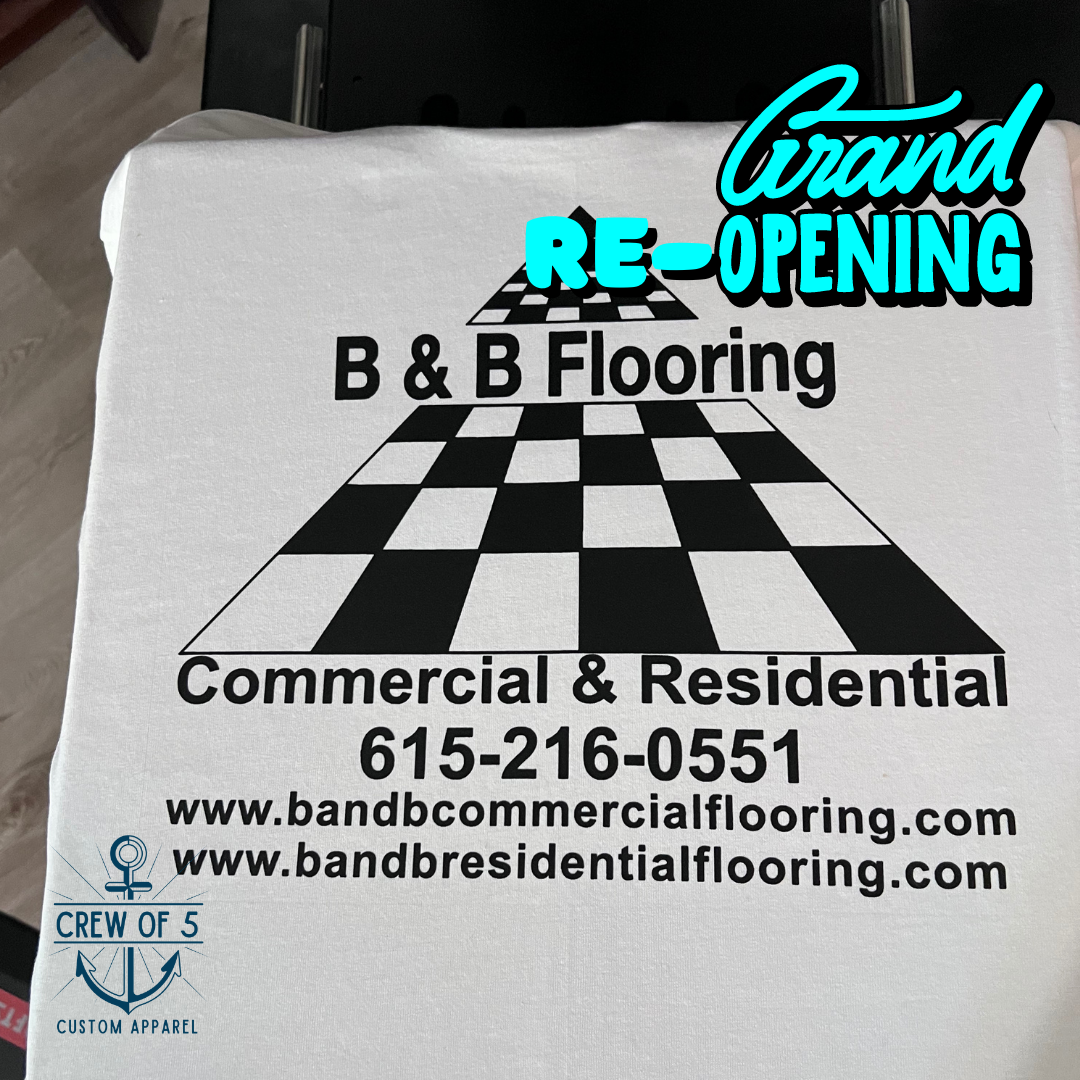 B & B Flooring Grand Re-Opening – Crewof5Creations