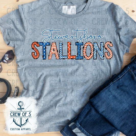 Stewartsboro Stallions (Orange/Royal, Multiple Options)