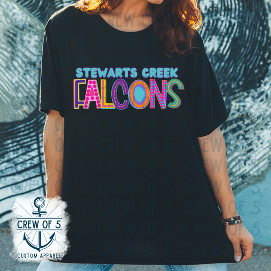 Stewarts Creek Falcons (Bright Design, Multiple Options)