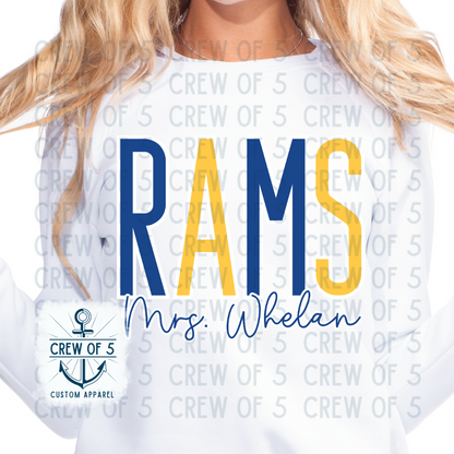 Names For Rams Rams Custom Name – Crew of 5